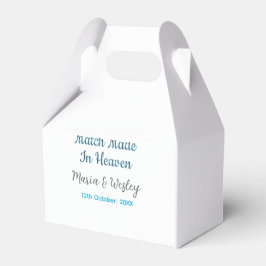 Match made in heaven blå svart parnamn datum presentaskar