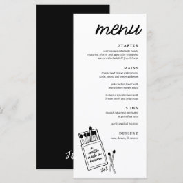 Match Made in Heaven Bröllop Middag Menu Meny