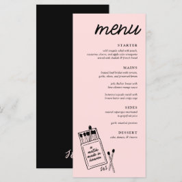 Match Made in Heaven Bröllop Middag Menu Meny