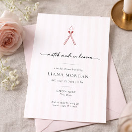 Match Made in Heaven Elegant Bridal Shower Inbjudningar