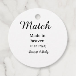 Match made in heaven lägg till namn datum enkel ka gåvor etiketter