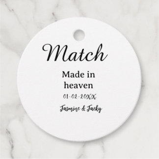 Match made in heaven lägg till namn datum enkel ka gåvor etiketter