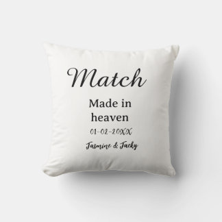 Match made in heaven Lägg till namn datum enkel ka Kudde