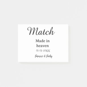 Match made in heaven lägg till namn datum enkel ka post-it block