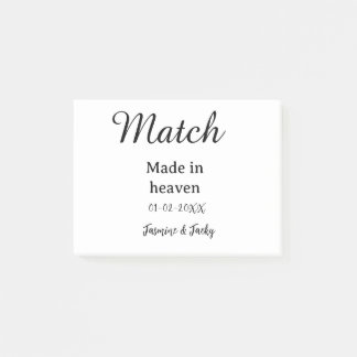 Match made in heaven lägg till namn datum enkel ka post-it block