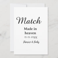 Match made in heaven lägga till namn datum enkel k