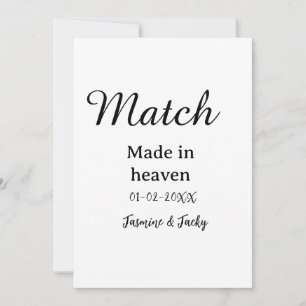 Match made in heaven lägga till namn datum enkel k inbjudningar