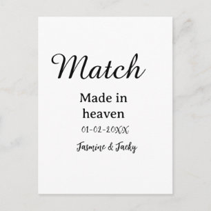 Match made in heaven lägga till namn datum enkel k vykort