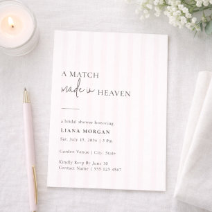 Match Made in Heaven Randigt Bröllopsdusch Inbjuda Inbjudningar