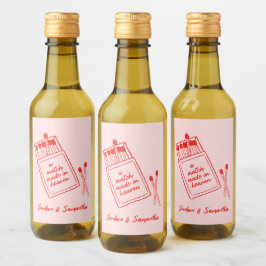 Match Made in Heaven Rosa & Röda Retro Mini Vinetikett