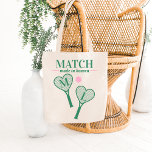 Match Made in Heaven Tennis Bachelorette Bride Tygkasse<br><div class="desc">Tittar du för perfektens tillbehör till det tennis-temed bachelorette-partiet? Titta bara på vår "Match Made in Heaven" tennis bachelorette-brid tote-väska! Den här snyggten och den praktiska tote-väskan är perfektens matchning för vilken tennis-loving-brud som helst. Vår väska är både hållbar och snyggt. Den tennis-inspirerade designen har en "Match Made in Heaven"-slogan,...</div>