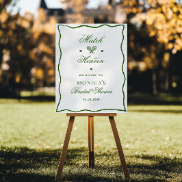 Match Made in Heaven Tennis Bridal Welcome Sign