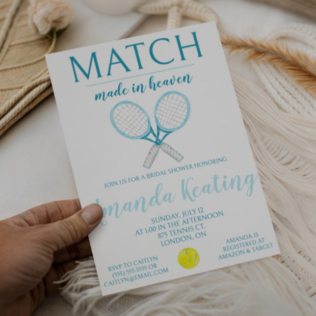 Match Made in Heaven, Tennis Bröllopsdusch Inbjudningar (Skapare uppladdad)