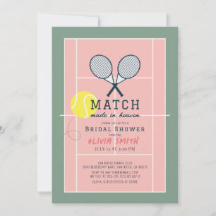 Match Made in Heaven Tennis Court Möhippa Inbjudningar