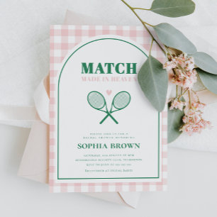 Match Made in Heaven Tennis Möhippa Inbjudningar