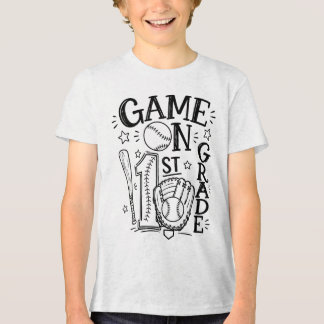 Match på 1:a klass baseball Första skoldagen T Shirt
