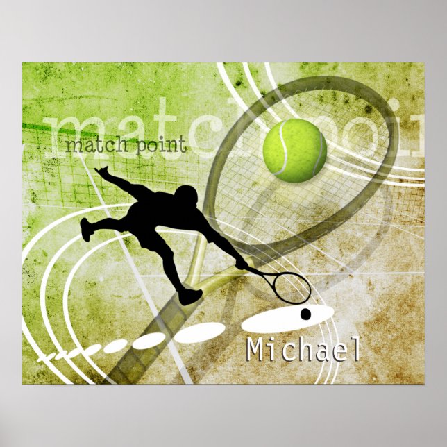Match Point II-pojke som spelar tennis Poster (Framsidan)