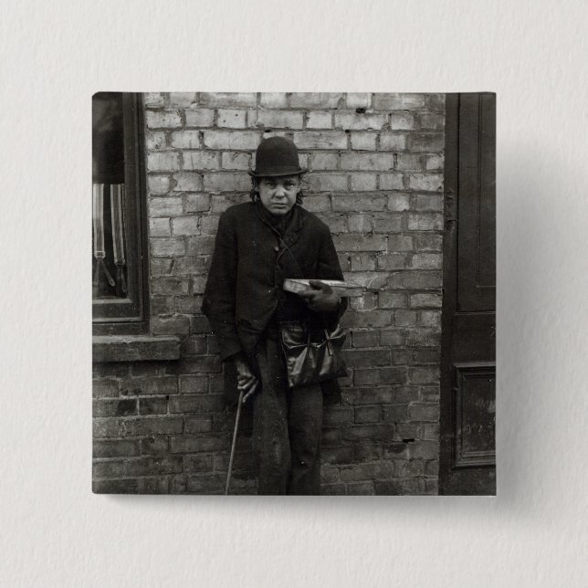 Match-Säljare. c.1900 Knapp (Framsida)