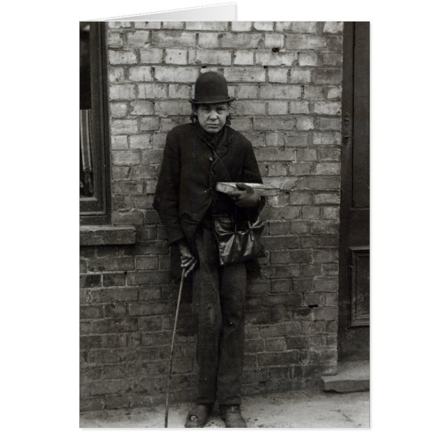 Match-Seller. c.1900 Hälsningskort (Framsidan)