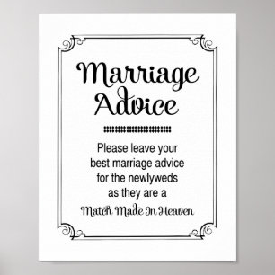Match som gjorts i Heaven Giftermål Advice-signale Poster