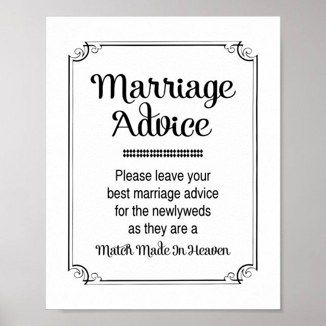 Match som gjorts i Heaven Giftermål Advice-signale Poster (Framsidan)