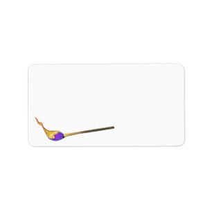 Match Stick Adressetikett