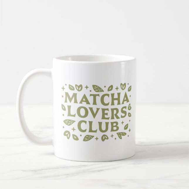 Matcha älskare klubb-estetisk kaffemugg (Vänster)