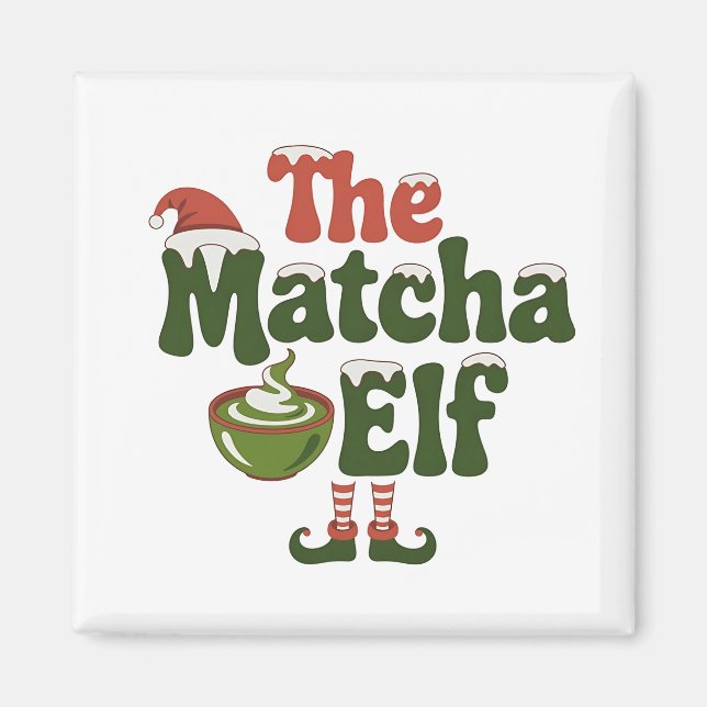 Matcha Alven Magiska Juldryck Magnet (Framsidan)