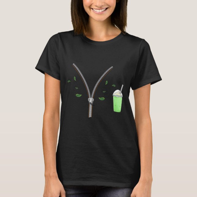 Matcha And Quarter Zips Meme Est 2025 Funny Gift M T Shirt (Framsida)
