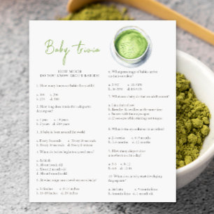 Matcha babydusch - Baby Trivia Game