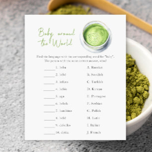 Matcha babydusch - Baby värld runt-spel
