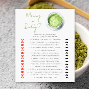 Matcha babydusch - mamma- eller pappa-spel