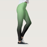 Matcha Black Ombre Leggings<br><div class="desc">En enkel mönster,  övertoning färg tonar från matchande grönt till svart.</div>