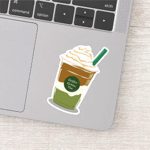 Matcha boba grönt te klistermärken
