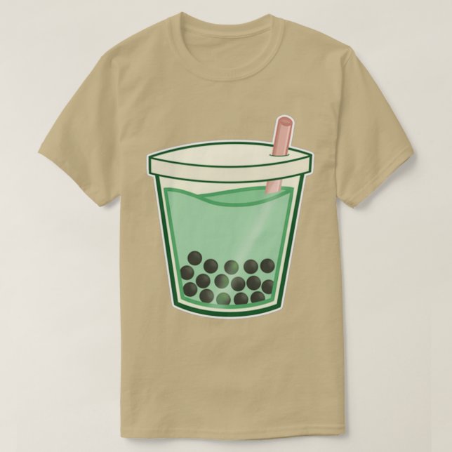 Matcha Boba Tea 3 T Shirt (Design framsida)
