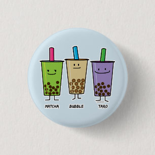 Matcha boba tea grönt drink mjölk Taro tapioca Knapp