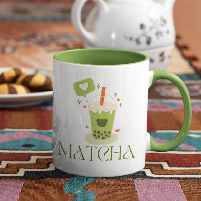 Matcha Boba Tea Mugg (Skapare uppladdad)