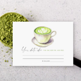 Matcha Bröllopsdusch Datum nattidéer Datum burk Tilläggskort