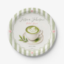 Matcha Bröllopsdusch Pappers Tallrikar Hon Hittade