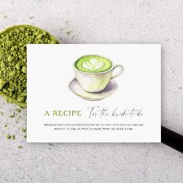 Matcha bröllopsdusch. Recept för den blivande brud Tilläggskort