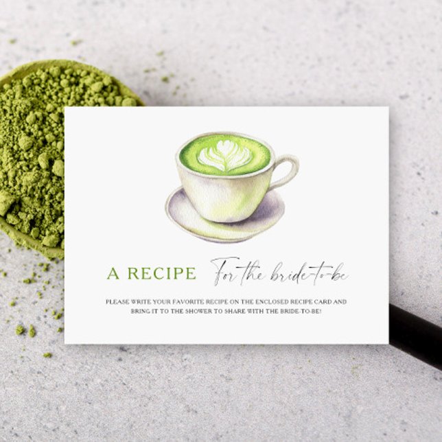 Matcha bröllopsdusch. Recept för den blivande brud Tilläggskort (Skapare uppladdad)