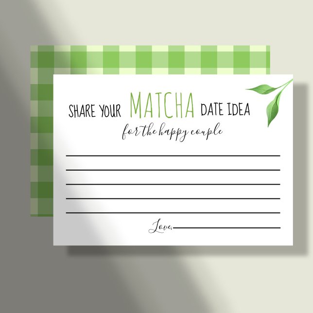 Matcha Brudparsdusch Spel Datum Idé Kort (Skapare uppladdad)