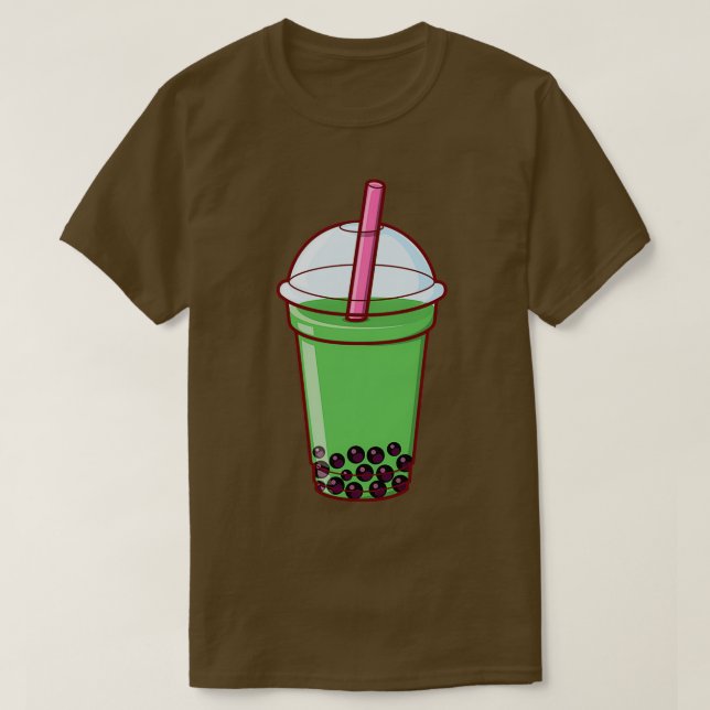 Matcha Bubble Tea 10 T Shirt (Design framsida)