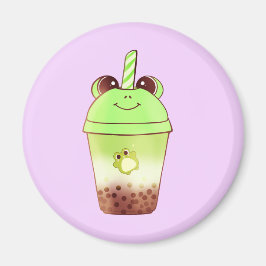 Matcha Bubble Tea Mjölk Tea Frog Magnet
