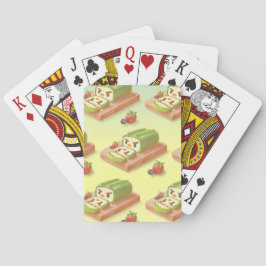 Matcha Cake Roll Illustration Casinokort