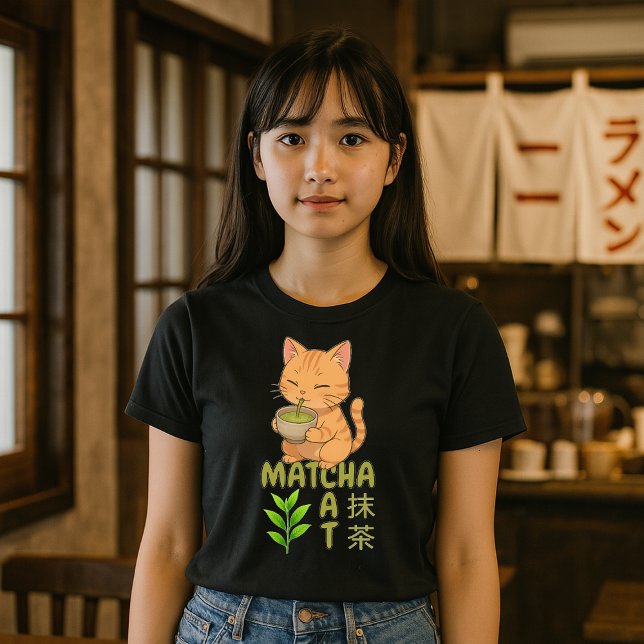 Matcha Cat T Shirt (Skapare uppladdad)