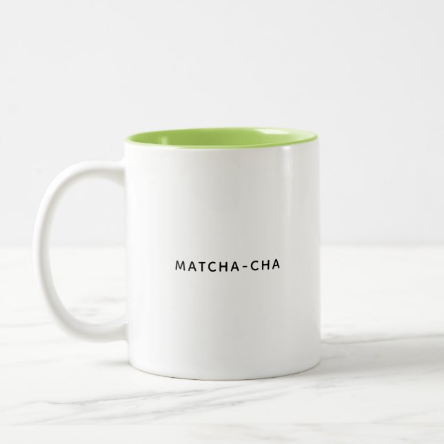 Matcha-Cha Cute och Funny Coffee Mugg (Vänster)