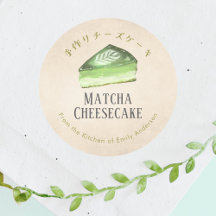 Matcha Cheesecake Bageri Kraftpapper Rustik
