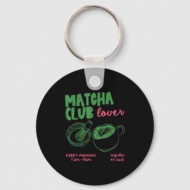 Matcha Club Regular Or Ice Green Tea Matcha Latte  Nyckelring (Framsida)
