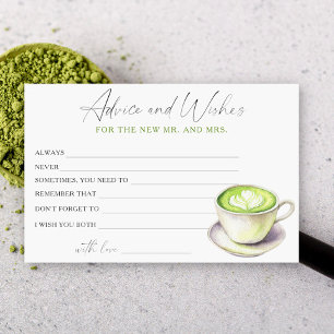 Matcha Cup Bröllopsfest Tips och Önskningar Brevpapper
